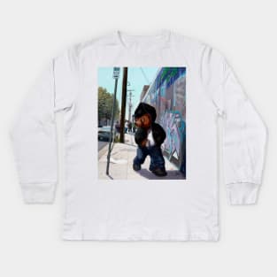 Gangsta Teddy Kids Long Sleeve T-Shirt